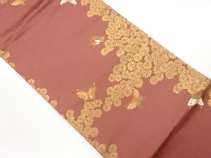 蝶に菊尽くし模様織出し名古屋帯